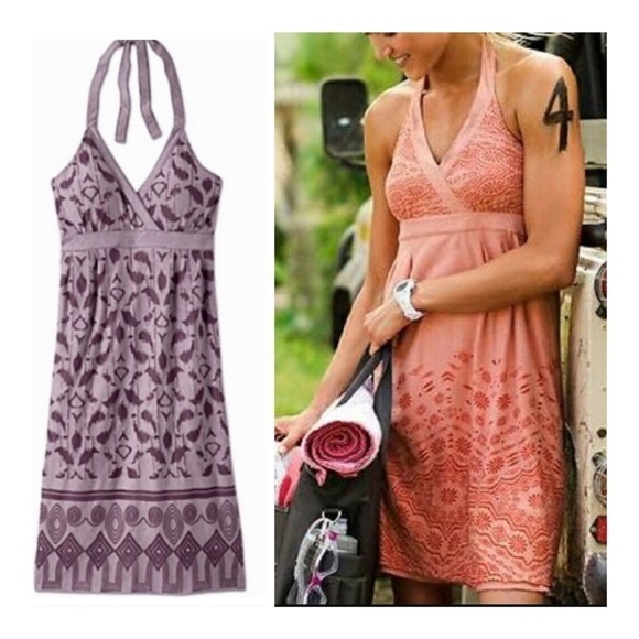 ATHLETA Lavender Balsa Burnout Halter Knit Dress - Picture 1 of 11